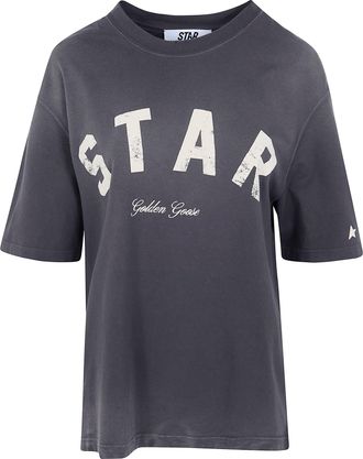 Golden Goose Star Unisex Relaxed Fit T-Shirt Cotton Jersey Sunfaded