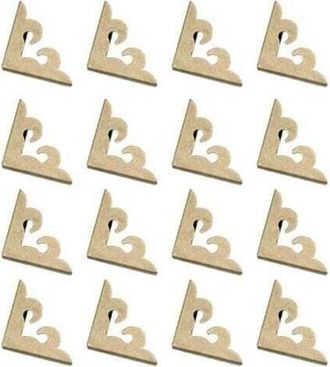 OEM 24 Pezzi Di Protezioni Angolari In Metallo Per Libri, Angoli Per Album Fotografici Vintage, Scatola Decorativa Triangolare In Ottone Anticato, Protezi