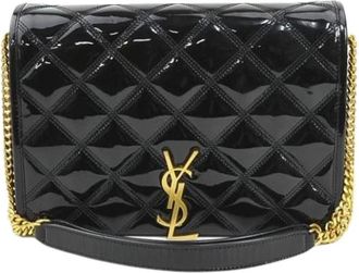 Saint Laurent Pre-owned Vintage Schoudertas - Dames - Vintage Schoudertas - Zwart - ONE Size - Leer - Vintage