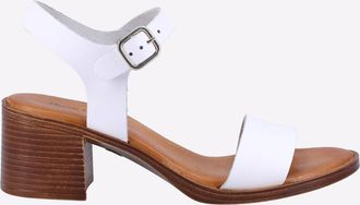 Hush Puppies Gabby Leather Womens Heels - White - Size UK 8