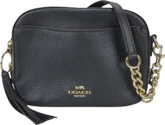 Coach Pre-owned Cross Body Bags, female, Black, Size: ONE SIZE Pre-owned Leather Shoulder Bag