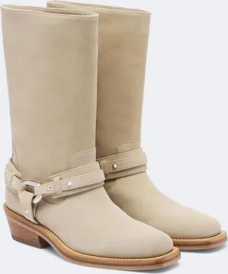 Paco Rabanne Suede biker boots