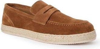 Bruno Magli Amalfi Penny Loafer in Cognac Suede at Nordstrom Rack, Size 10.5