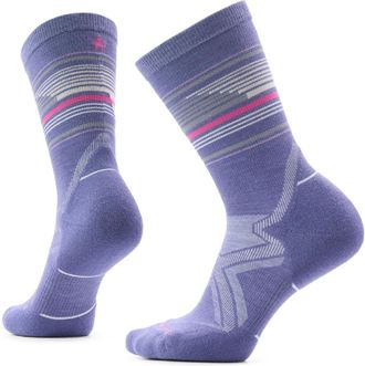 Smartwool Womens Performance Run Targeted Cushion Glow Track Crew Socks Blue S