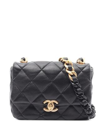 Chanel 2021-2025 Mini Quilted Lambskin Candy Chain Flap crossbody bag - Black