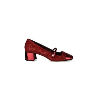 Jimmy Choo London Schoenen, Dames, Rood, 36 1/2 EU, Leer, Elisa 45 Mary Jane Pumps