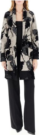 Joseph Ribkoff Truien & Vesten, Dames, Veelkleurig, L, Polyester, Abstract Jacquard Lange Cardigan