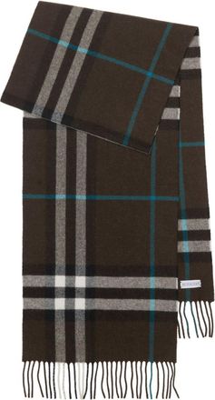 Burberry Vintage Check cashmere scarf - unisex - Cashmere - OS - Brown