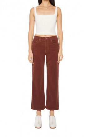 Mother Mid Rise Maven Corduroy Ankle Jeans In Hopscotch/aztec