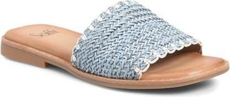 S&ouml;fft Elsa Slide Sandal in Zante Blue at Nordstrom, Size 8.5