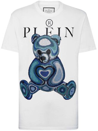 Philipp Plein Teddy Bear cotton T-shirt - men - Cotton - S - White