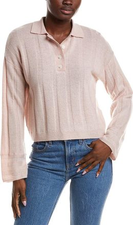 Naadam Naadam Coastal Cashmere Ribbed Polo Sweater
