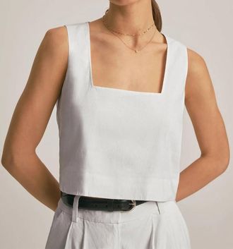 Favorite Daughter The Abby Sleeveless Top In White