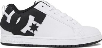 DC Leren Sneakers met Mesh Tong - Heren - Sneakers - Wit - 46 EU - Leer - Schoenen