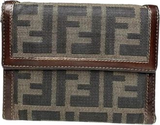 Fendi Pre-owned Leather Wallet - unisex - Vintage Accessoires - Bruin - ONE Size - Leer - Vintage