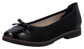 Rieker Ballerina RIEKER, Damen, Gr. 36, schwarz, Lacklederimitat, Lederimitat, unifarben, Schuhe Ballerina, Loafer, Schlupfschuh, Flats, Slipper, Businesssch