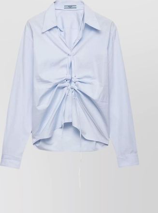 Prada long sleeve collared button front top