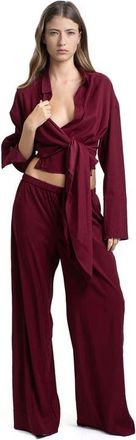 Mother of All Gill pants in Burgundy Matt at Nordstrom, Size Medium