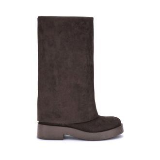 Casadei Brown Polyester Flat Womens Boots
