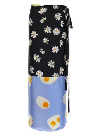 Moschino Multicolor Silk Mini Womens Skirt