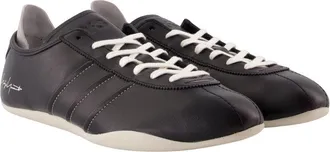 Yohji Yamamoto Unisex Tokyo Sneakers - Y-3 Leather Black Calfskin Shoes