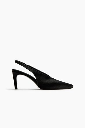 H&M Hohe Slingpumps aus Leder - Schwarz