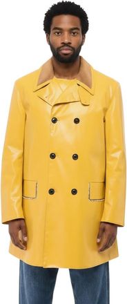 Maison Margiela Yellow Solid Trench Coat