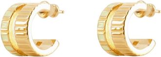 Ivi Seaside Collection Gouden Eierschaal Slot Oorbel - Dames - Oorbellen - Geel - ONE Size - Accessoires