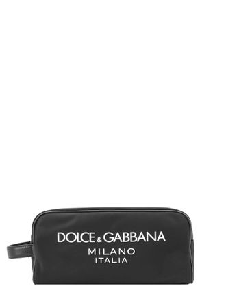 Dolce & Gabbana Nylon N&eacute;Cessaire With Frontal Logo