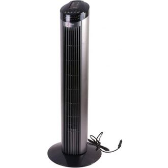 Romo Ventilador De Torre 50w Con Mando A Distancia, Negro