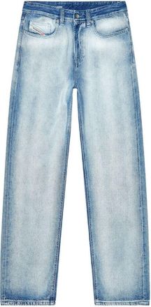 Diesel Wide-Leg Denim Jeans with Vintage Wash