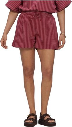 Catwalk Junkie Striped Pull On Short - Dames - Korte broeken - Rood - Maat: M