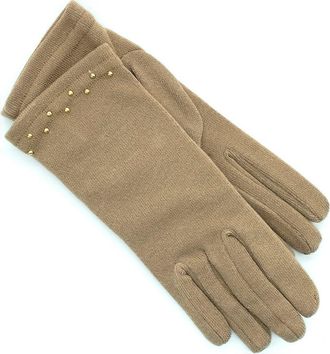 Portolano Studded Knit Gloves in Taupe at Nordstrom Rack