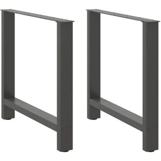 vidaXL Vidaxl - Patas Para Mesa De Comedor Antracita (2 Unidades, 80 X 72-73 Cm, Acero)