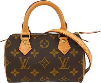 Louis Vuitton Speedy Mini Hl Handbag Monogram Canvas Brown Canvas Handbag (Pre-Owned)