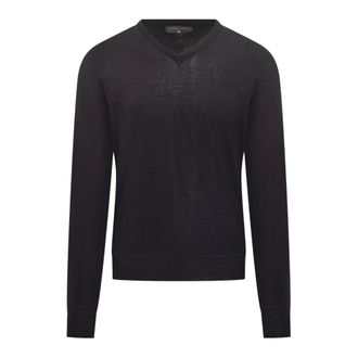 FILIPPO DE LAURENTIIS Maglione con scollo a V in Royal Merino - - Knitwear - Uomo - Blu - 2XL