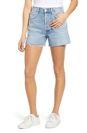 A Gold E Dee Ultra High Waist Cutoff Denim Shorts in Chimes at Nordstrom, Size 28