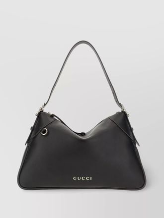 Gucci gg enblem leather shoulder bag