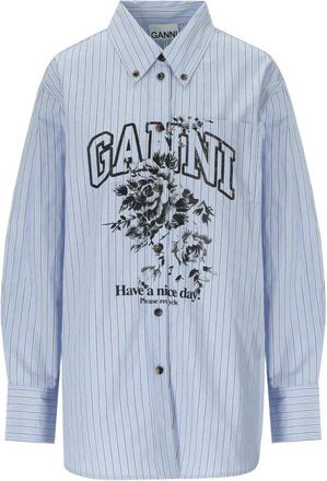 Ganni Mujer, Blusas y Camisas, Azul, Talla: S