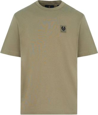 Belstaff T-Shirts, male, Green, M, Patch Logo T-Shirt