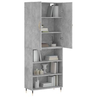 Berkfield Home Highboard Concrete Grey 69.5x34x180 cm Engineered Wood
