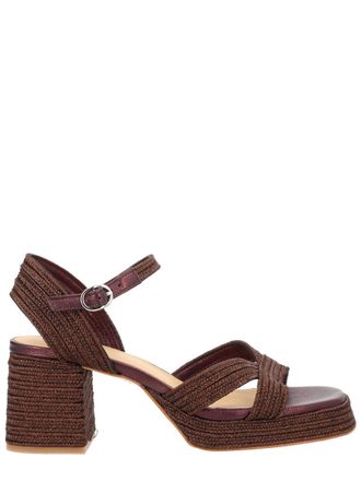 Castaner Multicolor Vallita Woven Straps Block Heel Sandals