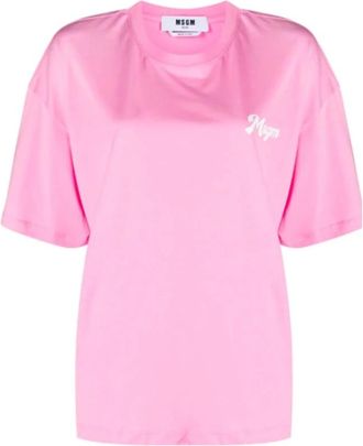 Msgm Mujer, Camisetas, Rosa, Talla: M