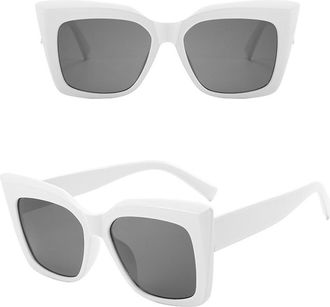 Generic For Women Sunglasses Fashion Trendy Shape Sun glasses For Women UV Protection Sunglasses Men,White Gray 2026