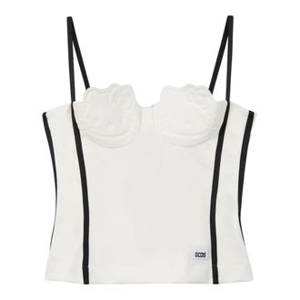GCDS Hello Kitty Strappy Top - Dames - Tops zonder mouwen - Wit - M - Tops
