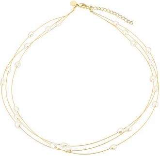 Untamed Petals Pacific Pearl Choker in Gold at Nordstrom