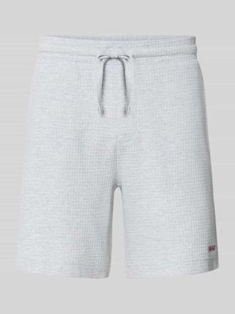 HUGO BOSS Regular Fit Sweatshorts aus Baumwoll-Mix Modell AUSTIN in Mittelgrau, Gr&ouml;&szlig;e XXL