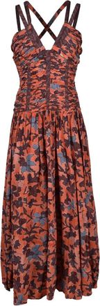 Ulla Johnson Brown/Orange Silk Dresss