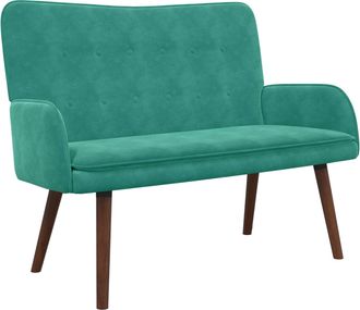 vidaXL Vidaxl Sof&aacute; De 2 Plazas Tuquesa 115 X 61 X 87 Cm Terciopelo
