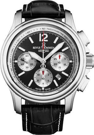 Revue Thommen Air Speed Chronograph Automatic Black Dial Mens Watch 16041.6337